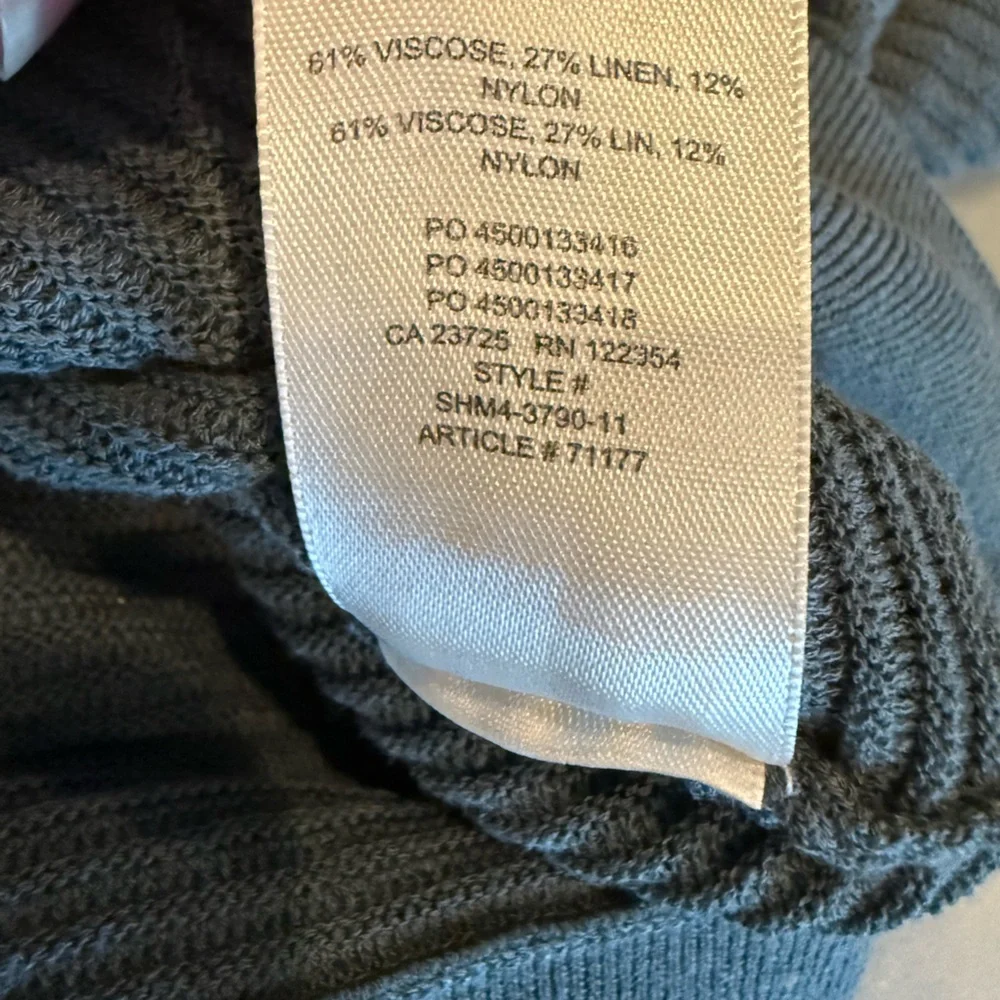 Wilfred Aritzia Ribbed Button Front Cropped Cardigan XS Blue Grey slate - Picture 5 of 5